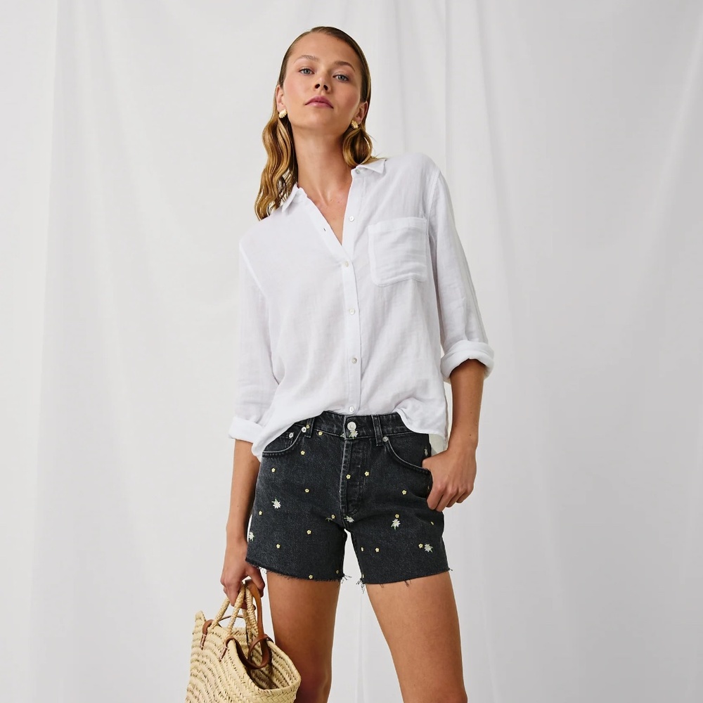 Rails Ellis Button Up Shirt, White, S - Picture 3 of 13